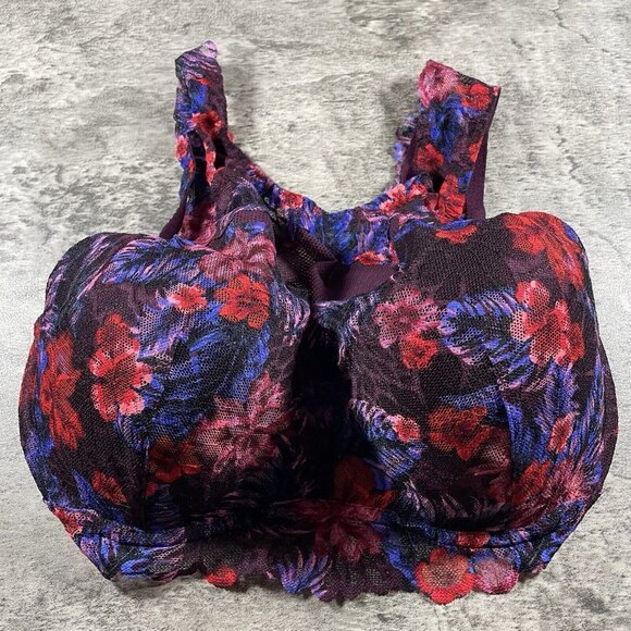Victoria's Secret Other - Pink By Victoria’s Secret Floral Lace Women’s Bralette Size M-DD Push Up